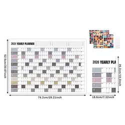 Wall Hanging Annual Planner & Calendar - Creative To - Do List & Schedule Organizer (As Show)
