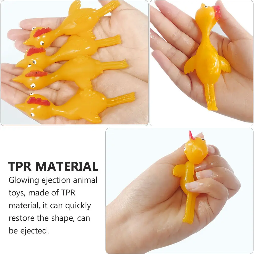 12Pcs Tpr 빛나는 발사 치킨 장난 소품 유연한 안전 어린이 선물 휴일 축하 카니발 거리 박람회