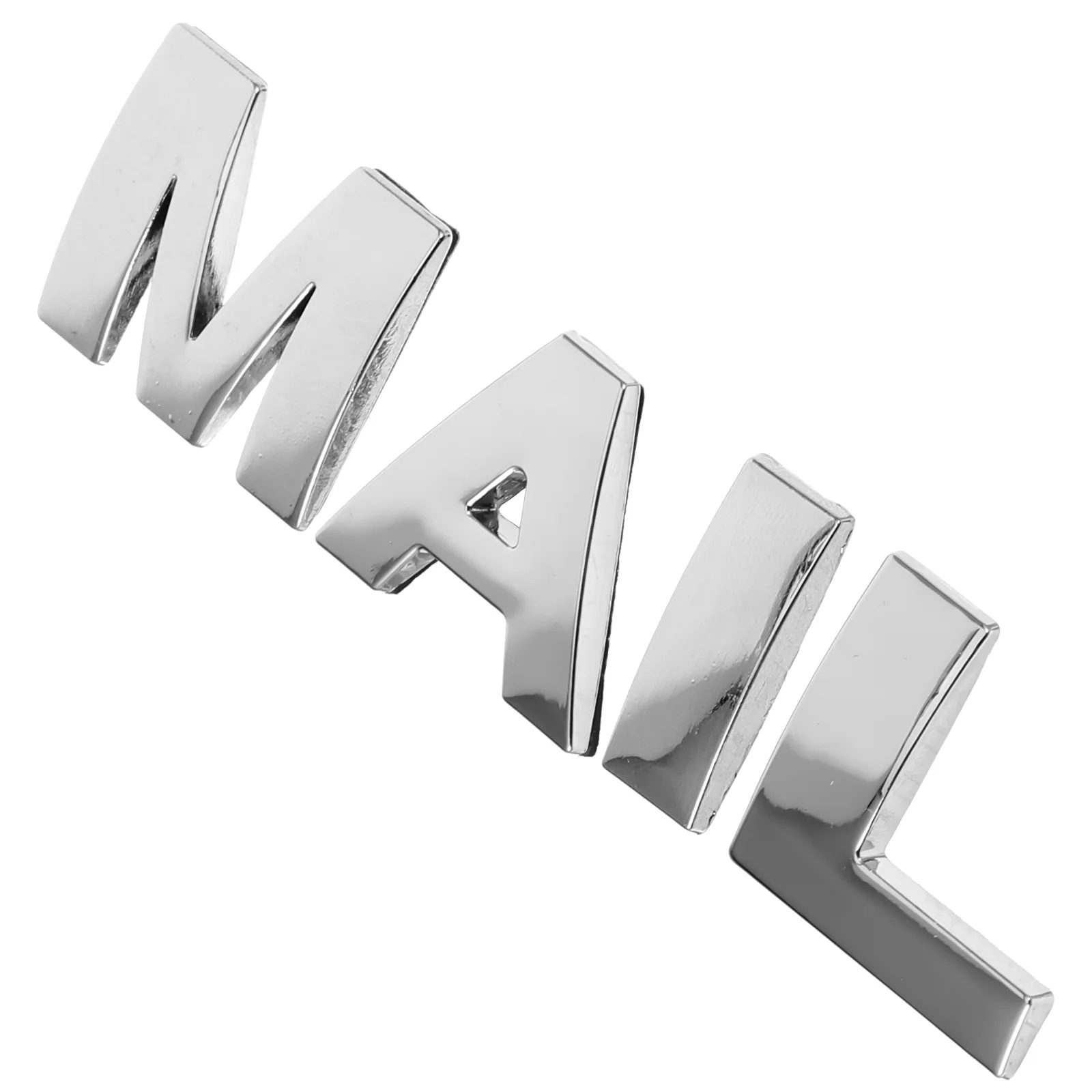 4 Pcs Applique Mailbox Number Metal Zinc Alloy Modern Alphabet Adhesive Stickers