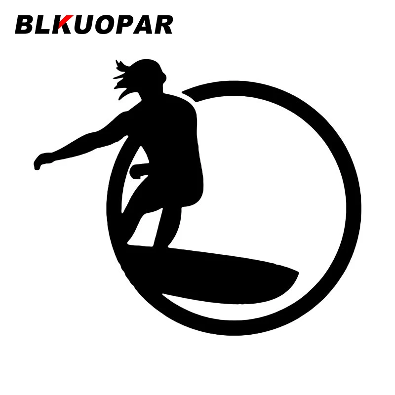 

BLKUOPAR, мужской знак серфинга, автомобильные наклейки индивидуальные, Спортивная наклейка, водонепроницаемый вырезанный бампер, украшение для мотоцикла и автомобиля