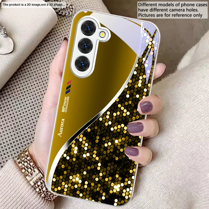 Sleek Silver Metal Curve Glass Phone Case