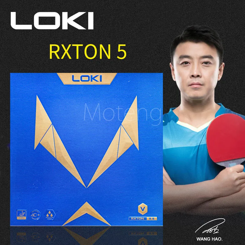 LOKITableTennisRubberRXTON5WANGHAOEndorseOrangeHighDensity