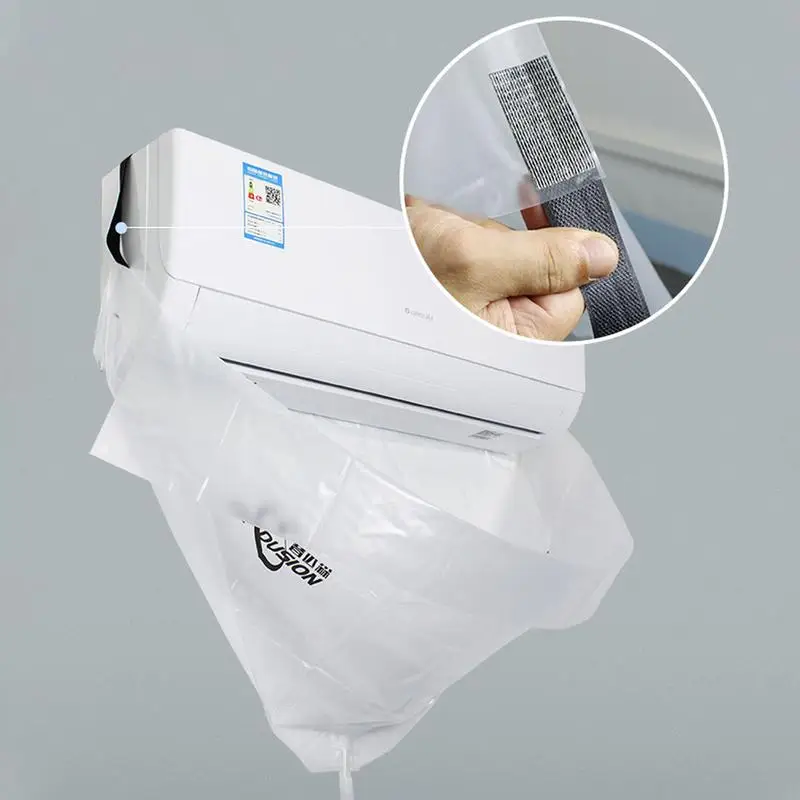 Air Conditioning Cover Air Conditioner Cleaner Air Conditioner Cleaning Kit Air Conditioner Cleaning Kit Air Conditioning Dust Washing Cover Bag Open Style AC Dust Washing Clean Cover With 10ft Pipe