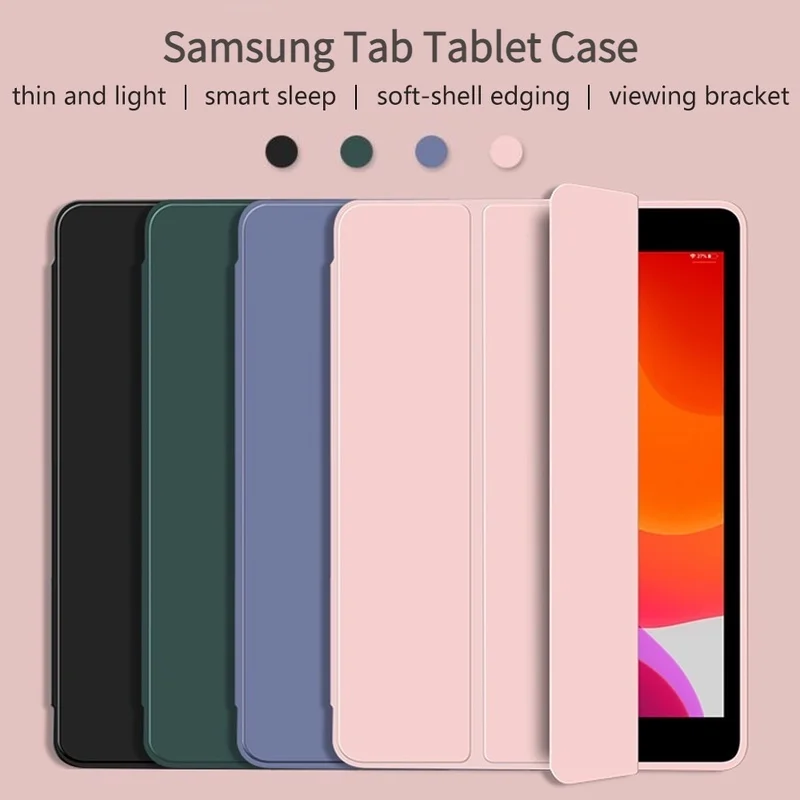 

Case For Samsung Galaxy Tab S7 S8 S9 11 A7 A8 A7 Lite S6 Lite Cover Ultra Slim Soft PU Leather Stand Silicone Protective Case