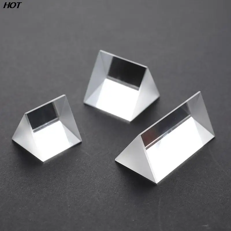 Educational Toy 3sizes Triangular Prism Rainbow Prisma Crystal Glass Photographic Prisme Color Prisms Physics Children's Lht Experiment
