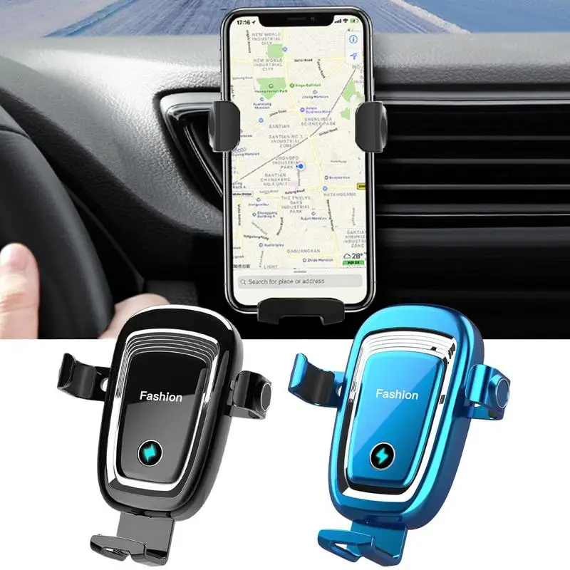 

2 In 1 Car Mount Wireless With Short Circuit Protection And Automatic Clamping Universal Windshield Car Phone Holder Charger