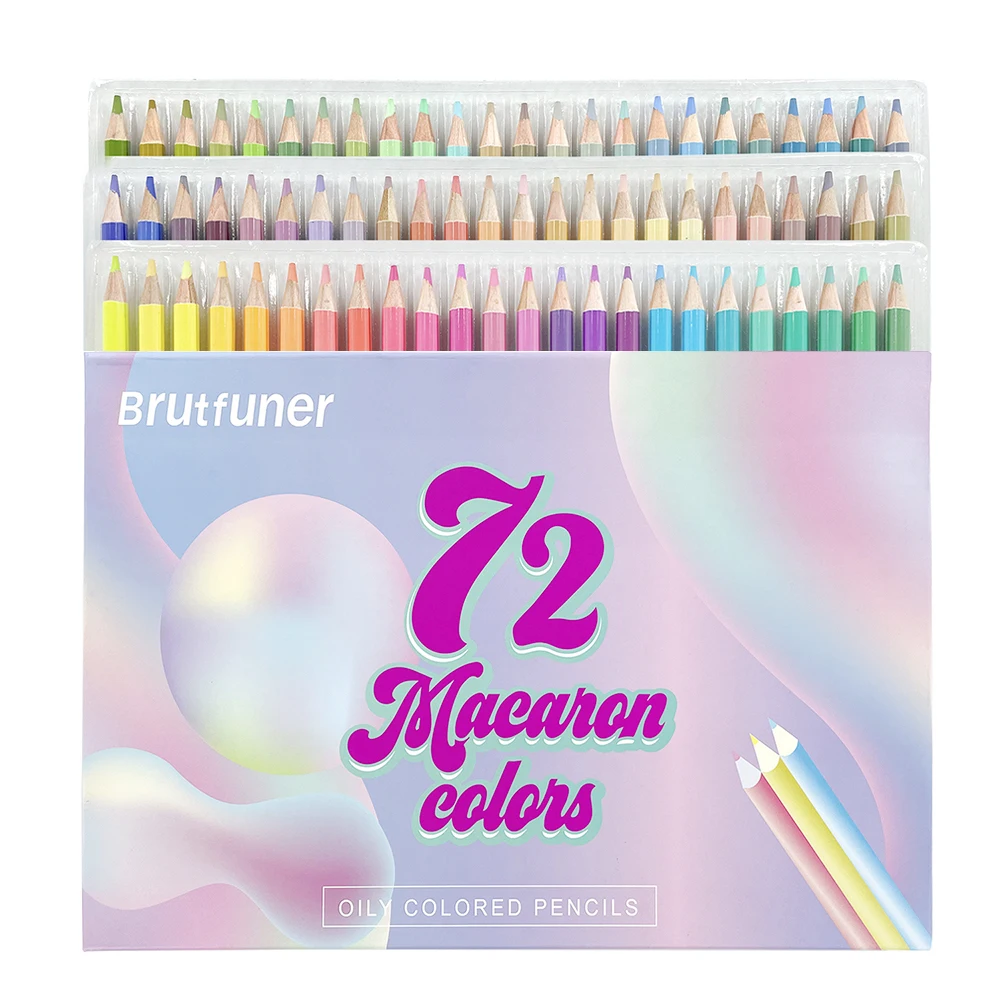 72 lápices de colores profesionales a base de aceite para artistas, lápices  para dibujar, dibujar y colorear libros - Juego de lápices pastel de