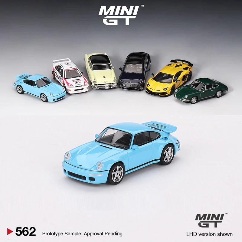 

MINI GT 1:64 Model Car RUF CTR Anniversary Alloy Die-cast Vehicle-Blue #562 LHD