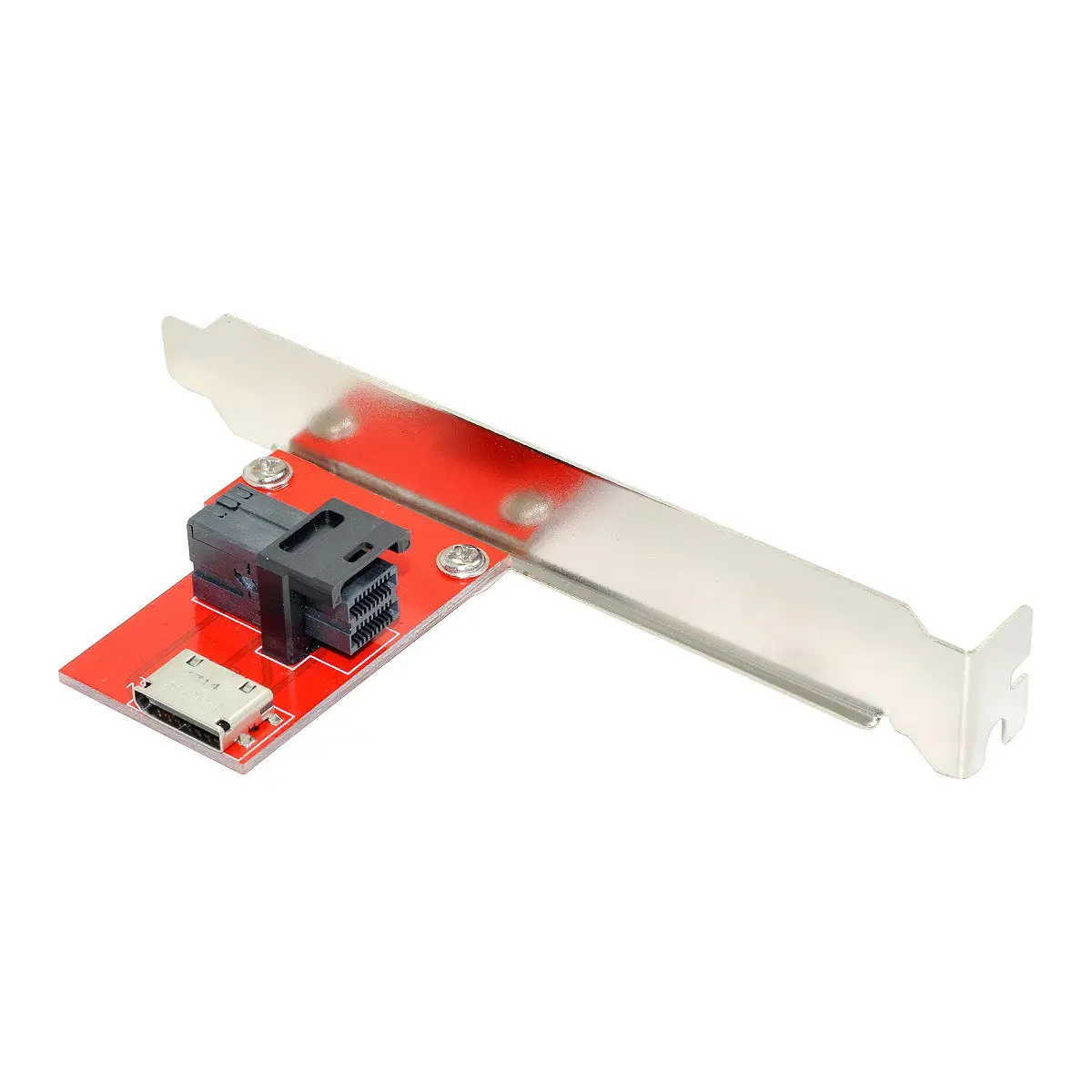 

PCI-Express 4,0 Mini SAS HD SFF-8643 to Oculink SFF-8611 PCBA Женский адаптер с кронштейном
