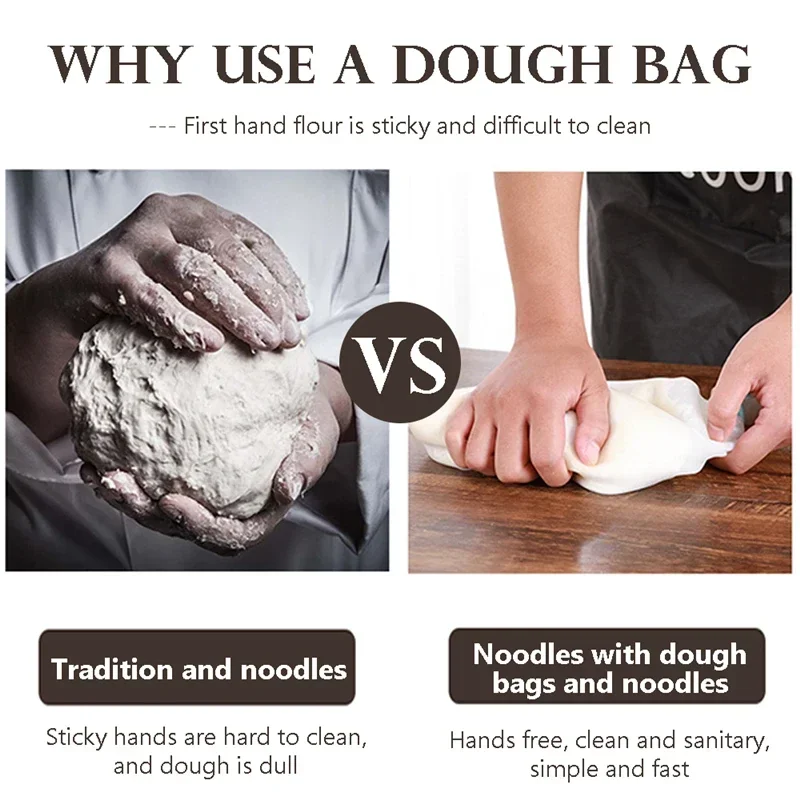 3kg/6kg Kitchen Silicone Kneading Bag Dough Flour Mixer Bag For Bread Pastry Pizza Nonstick Baking Multipurpose Flour Mixing