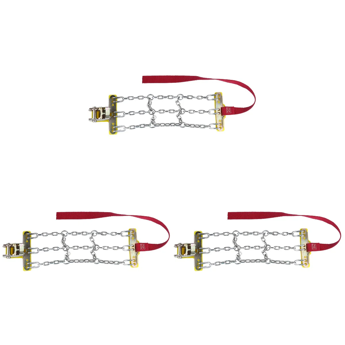 

3 pcs Tire Anti-skid Steel Chain Snow Mud Car Tyre Clip-on Chain Snow Chain