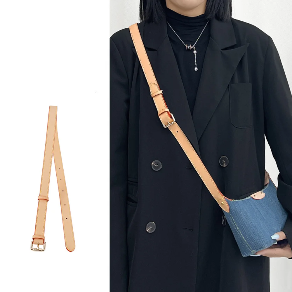 

Suitable For Vintage Denim Lunch Box Bags Adjustable Color Changing Shoulder Strap Diagonal Cross Cowhide Strap