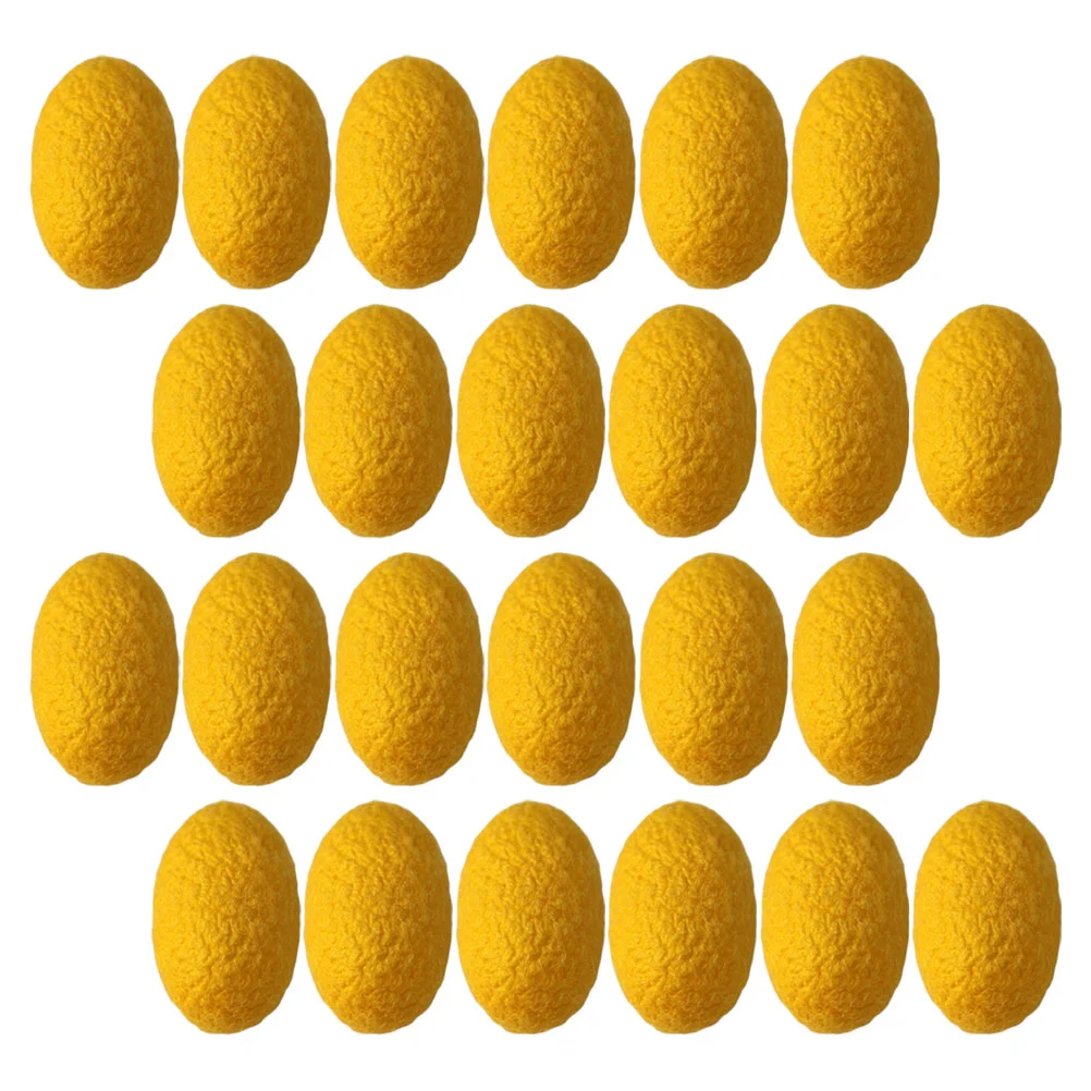 50 Pcs Ball Facial Sponges Face Scrub Scrubber Cleansing Natural Silk Decor Care Silkworm Puff