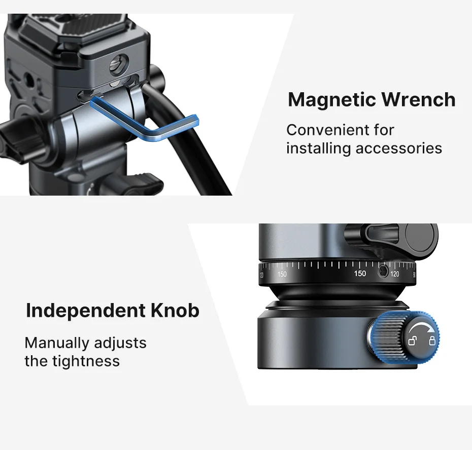 EH12 F38 Quick Release Fluid Video Head 360° Panoramic Gimbal Head Tilt -90° +55