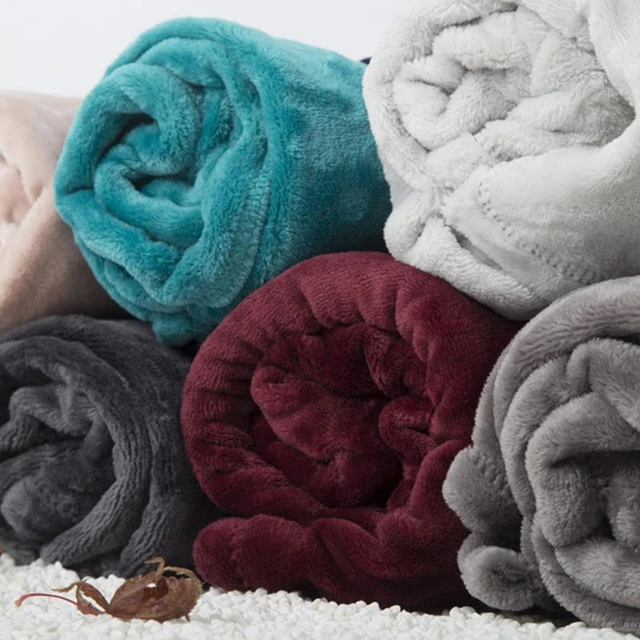  LEERIAN Throw Blanket Thickening Double-Sided Fleece Blanket  Winter Warm Blanket King Size Fluffy Soft Blanket Sofa Bed Comfortable  Fiber Blanket,C,200x230 cm/78.8×90.5 in : לבית ולמטבח