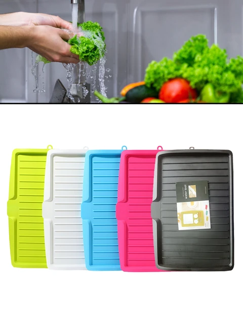 Kitchen creative draining tray fruit and vegetable draining tray  rectangular tableware dish draining storage shelf - AliExpress