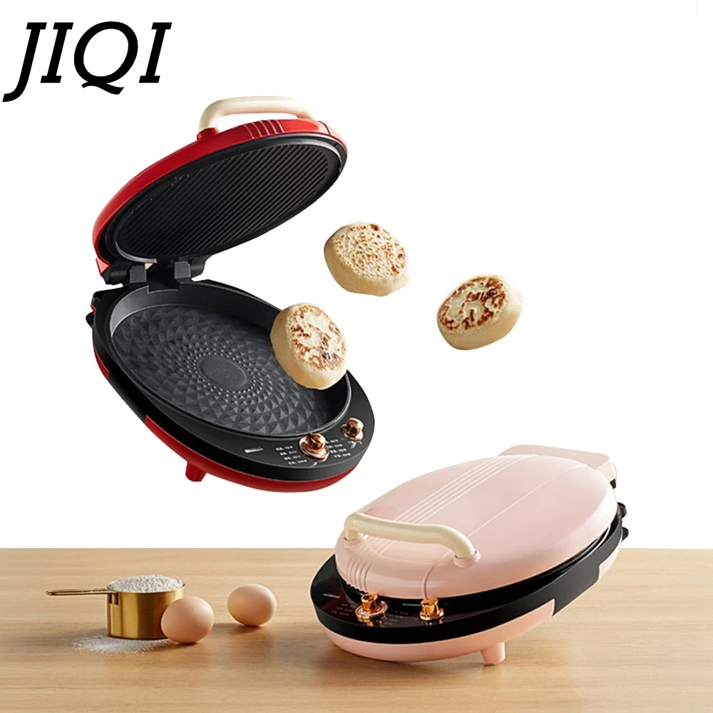 JIQI Electric Baking Pan Double-sided Heating Pancake Maker Skillet Frying Pan Automatic Crepe Pizza Barbecue Machine 220V 2