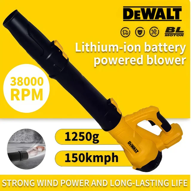 Souffleur d'air sans fil DEWALT pour batterie 18v-20V, 38000 tr/min, souffleur turbo portatif sans balais, outil électrique 1