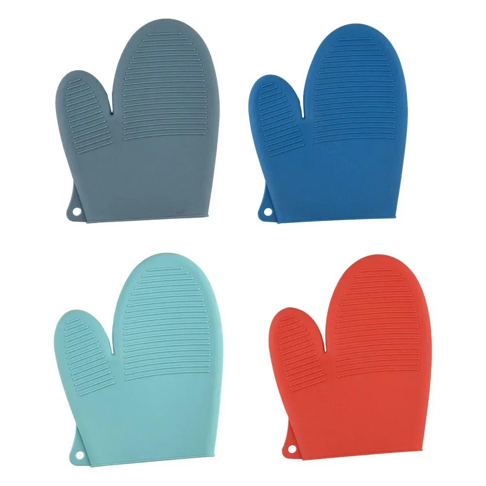 1Pcs Anti-skid Silicone Mitt 20*16.5cm Heat Resistant Oven Mitts Cooking BBQ Utensils Pot Holder For Kitchen Home Supplies