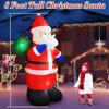 Christmas Inflatables, Santa Outdoor Claus with Gift Bag Built-in LED Lights Blow Up Yard Decoration, Inflatables Christmas 2