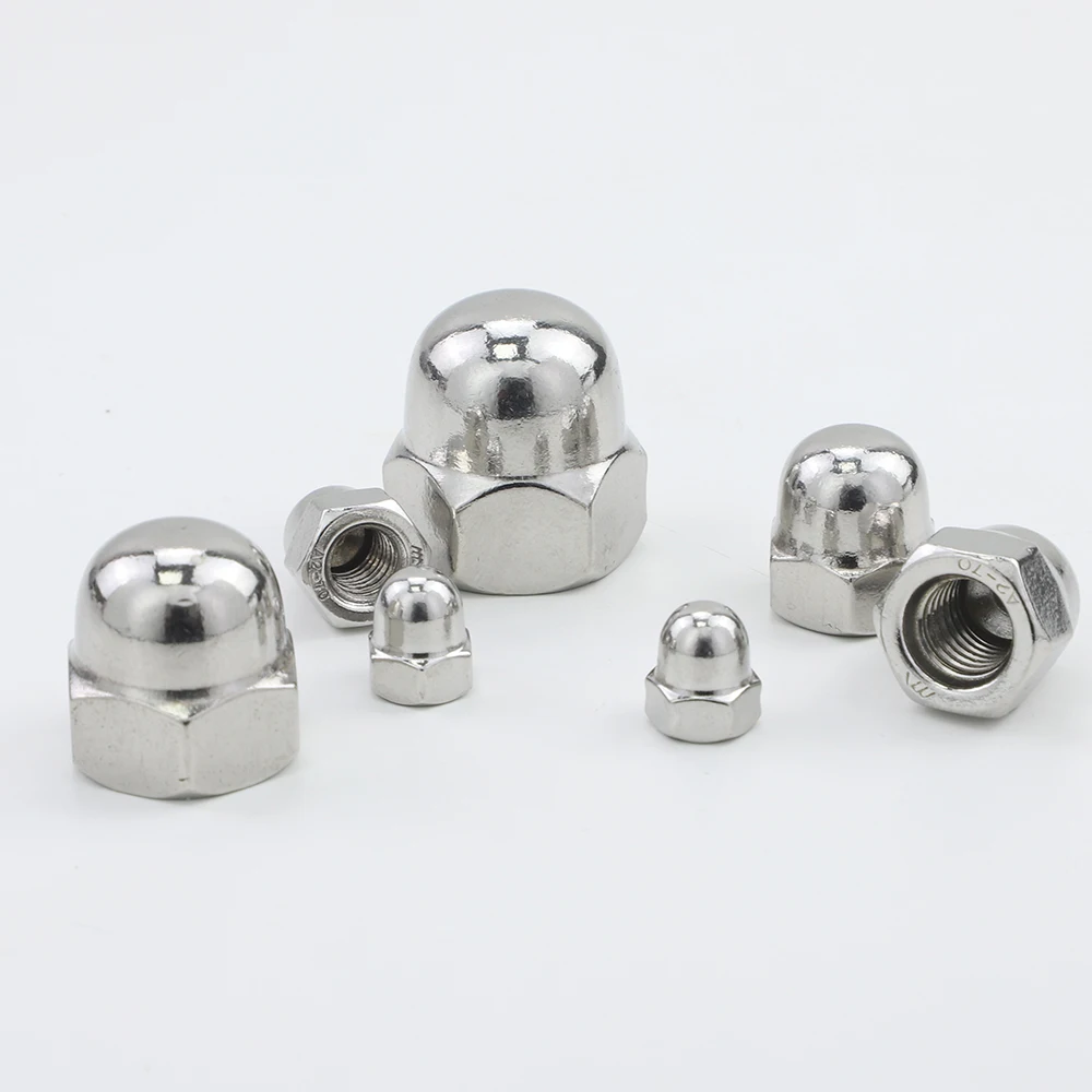 Hex Nut Acorn Nut Crown Dome Cap Nut Blind for Bolts M3 M4 M5 M6 M8 M10 M12 M14 M16 304 201 Stainless Steel DIN1587 hexagon nuts