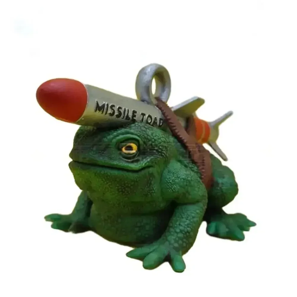 Mighty Toad Resin Decoration with Missile To Defend The Justice of The Animal Decorations Classmates and Friends Christmas Gifts