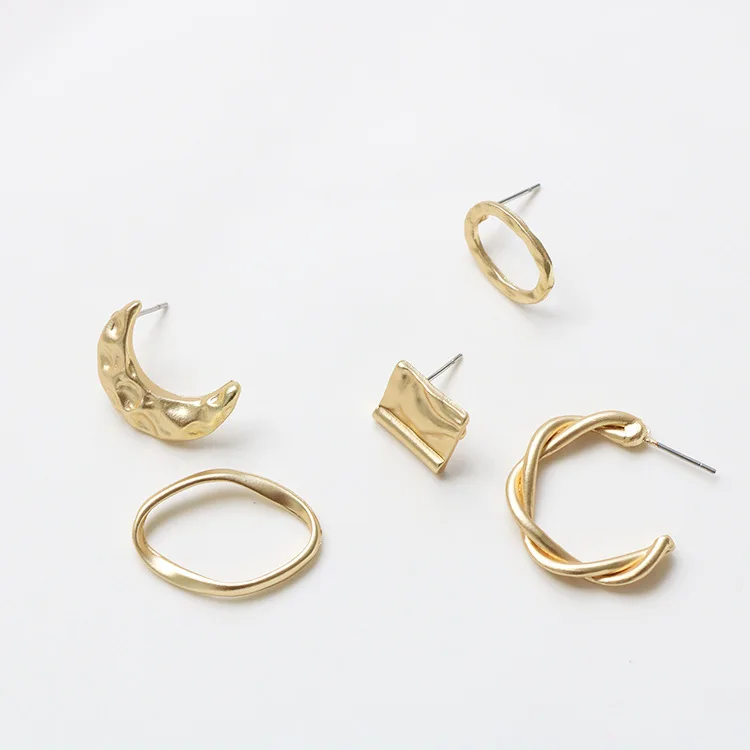 

50PCS Classic Gold-plated Stud Charm Accessories Handmade Diy Simple Pendant Earrings Material Pack