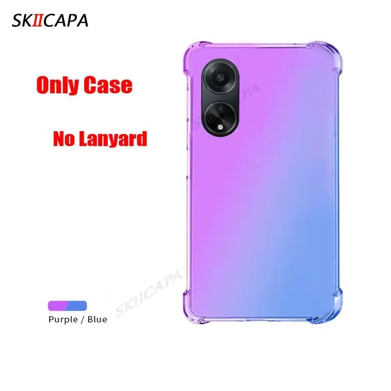 Shockproof Silicone Lanyard Crossbody Phone Case with Airbag Protection