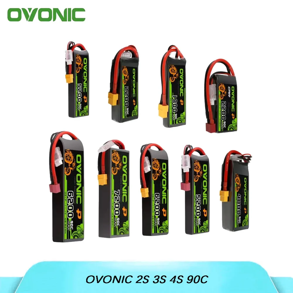 Batterie LiPo 90C 7200mAh 4S XT60 pour voiture RC, câbles silicone épais et connecteur XT60