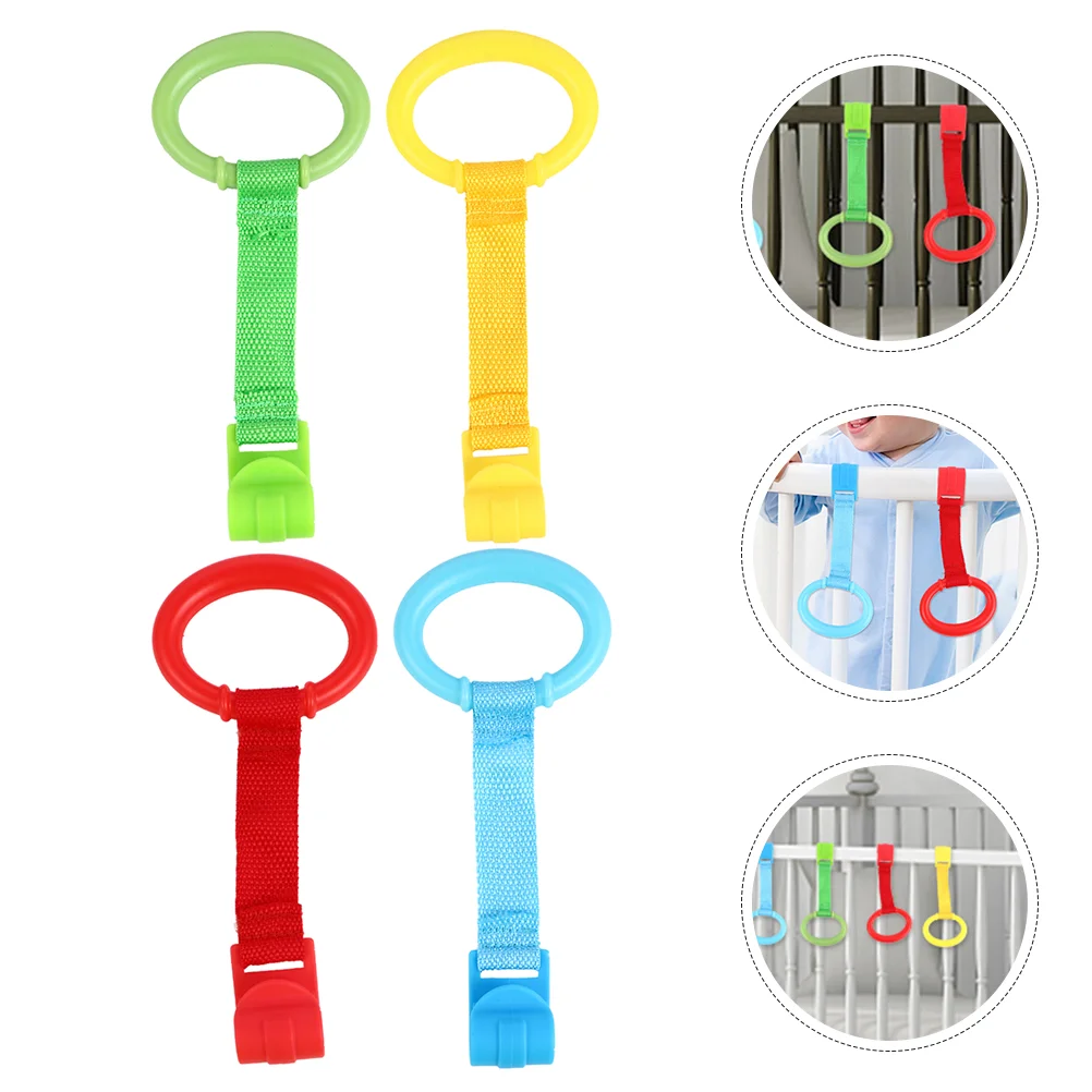 

5pcs Baby Pull Rings Nursery Baby Cot Rings Newborn Crib Hanging Rings Toddler Walking Assist Tools
