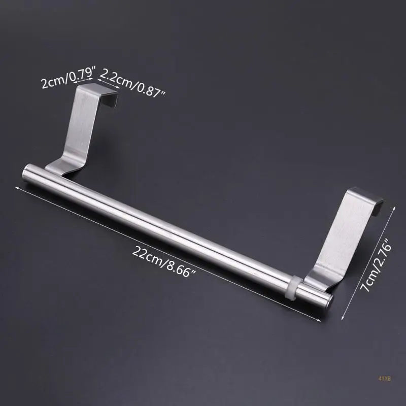 Stainless Steel Towel Bar Expandable Over Door Cabinet Cupboard Shelf for Indoor Outdoor Garden Yard 41XB