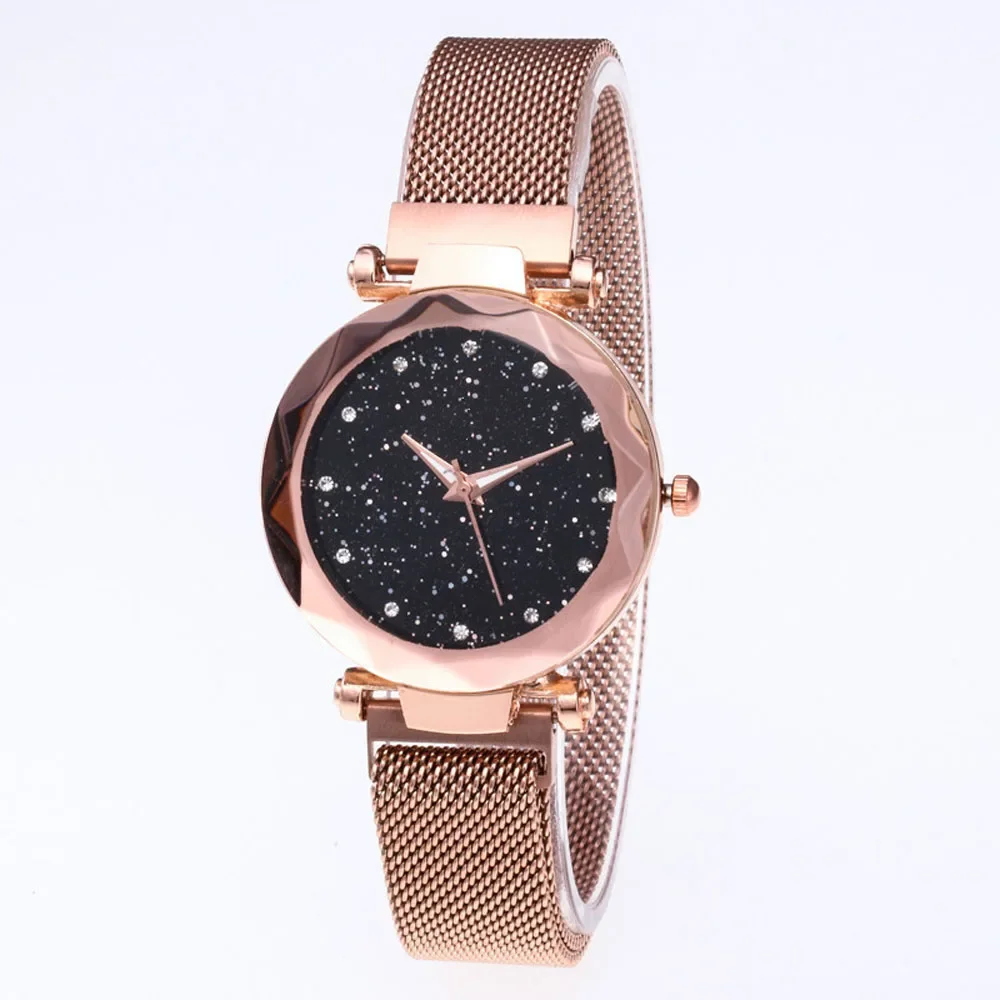 Luxury Magnetic Starry Sky Watch for Women Crystal Analog Quartz Wristwatches Ladies  For Gift Clock 3