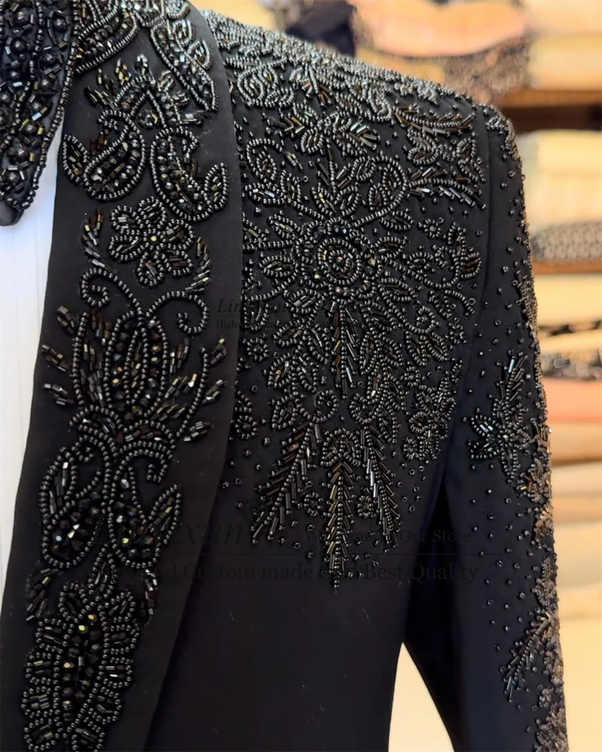 Men's Metal Embellished Shawl Lapel Suit