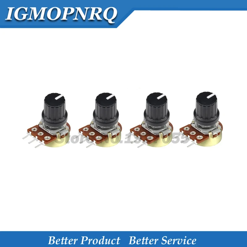 5Sets 5PCS+5PCS WH148 B1K ~ B1M ohm 1K 2K 5K 10K 20K 3Pin 15mm 10K 3 ...