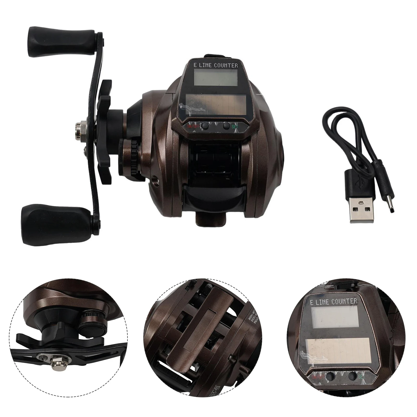 

Катушка для заброса приманки, Рыболовная катушка, Точная линия, сигнал тревоги, звуковой кабель для зарядки, цифровое зеркальное соотношение 6,3: 1, абсолютно новые детали