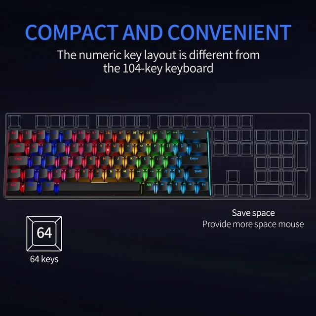 Mechanical Keyboard 63 Key