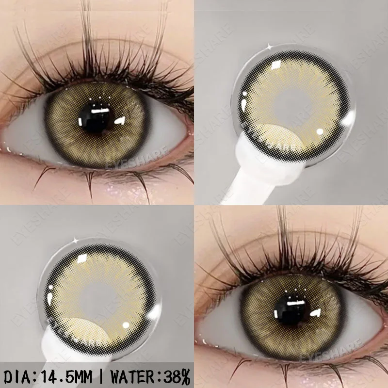 Enhance Your Look: Yearly Colored Contact Lenses with Prescription Myopia Correction