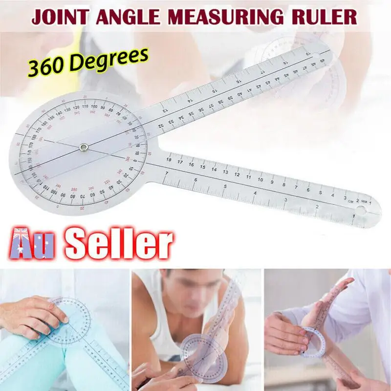 12 Inch Goniometer Goniometer 12 Inch Occupational Physical Protractor 360 Degree Physical Angle Protractor Ruler For Knee 3