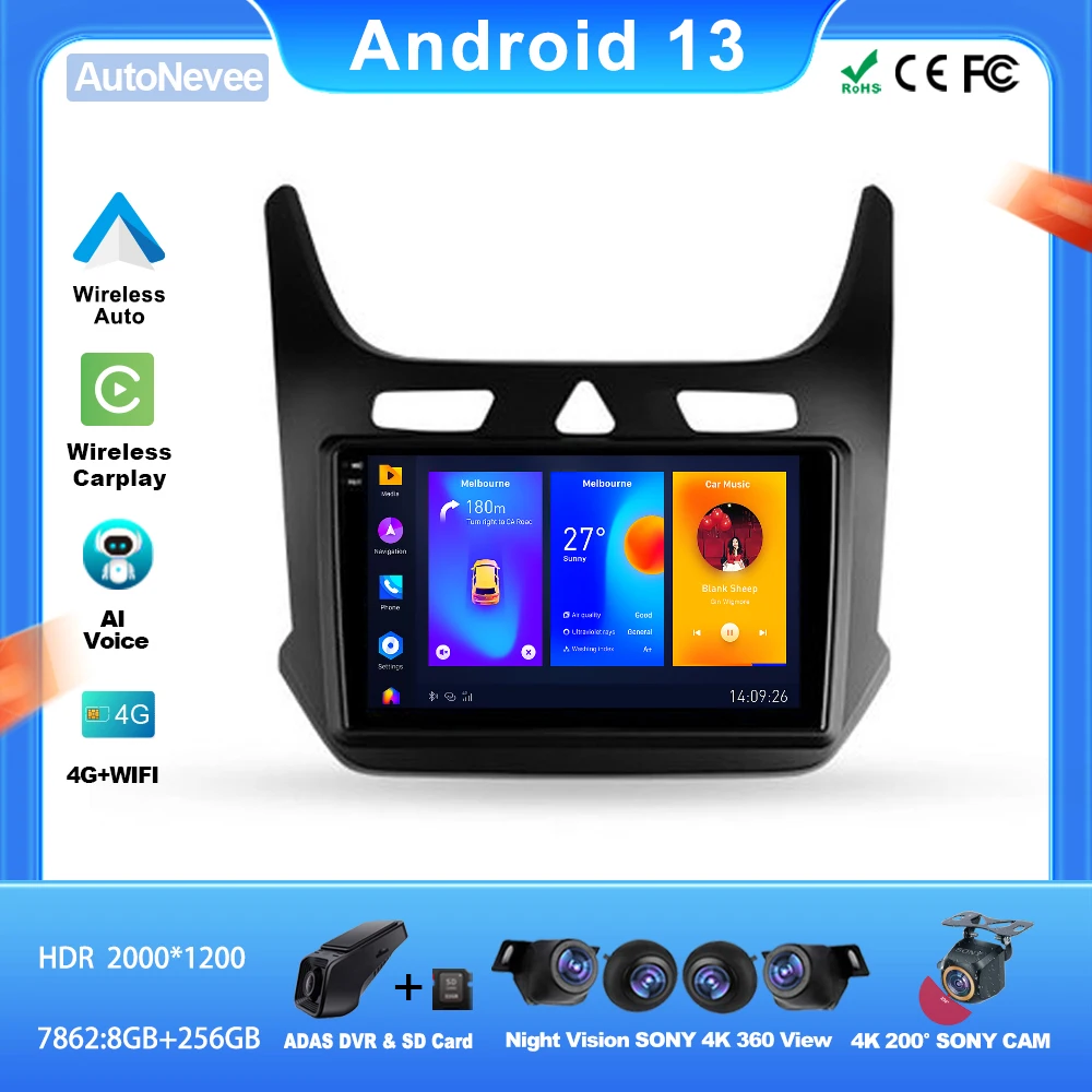 

Автомагнитола для Chevrolet Cobalt 2 2011-2018, мультимедийный плеер с GPS-навигацией, процессором