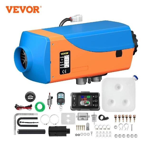 VEVOR Chauffage Diesel 12V 2KW Réchauffeur d'air diesel kit de réchauffeur  d'air en aluminium carburateur en plastique pour voiture camions RV  Croisières avec silencieux