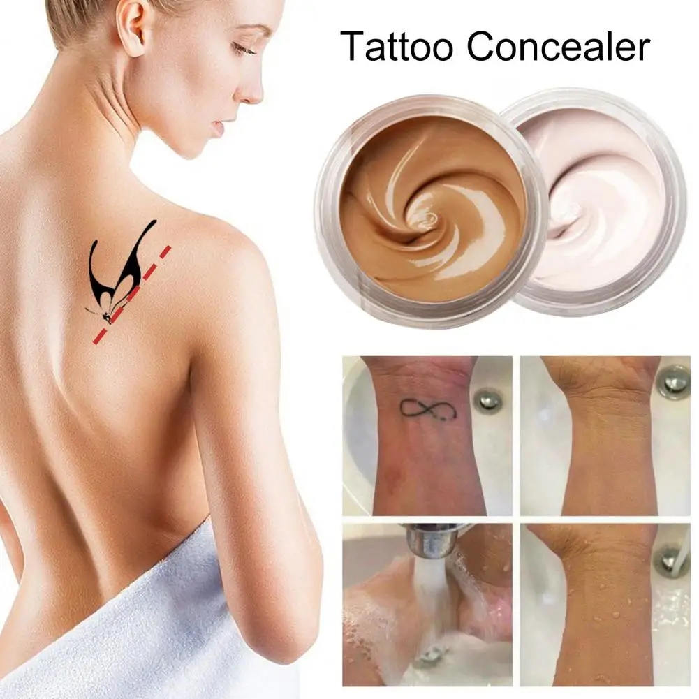 2 Pcs 10ml Tattoo Concealers High Coverage Waterproof Even Skin Tone Birthmark Scar Concealer Makeup Beauty Accessory