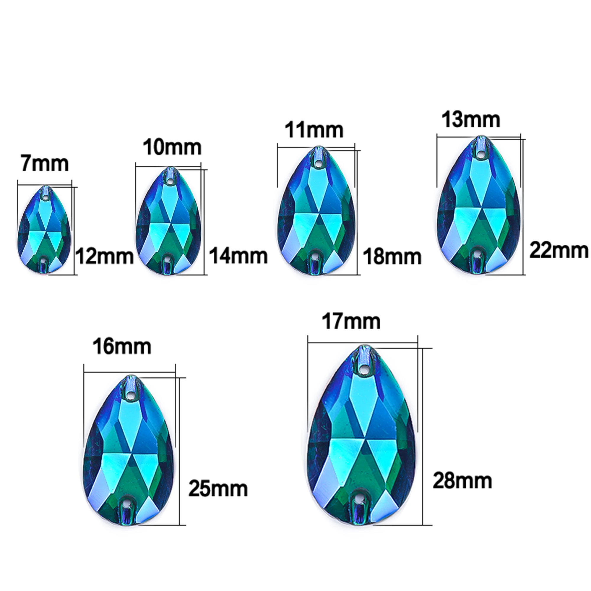Vc ab kristall strass zum nähen beliebter tropfen kristall alles zum nähen von kleidung dekoration und diy machen hochzeits kleid schuhe – Detail 4