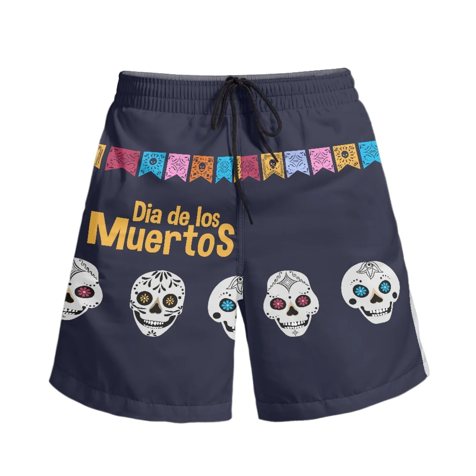 

Fashion Polynesia Halloween Fashion Breathable Men's Skull Printing Shorts Travel Beach Shorts Running Fitness Training Summer