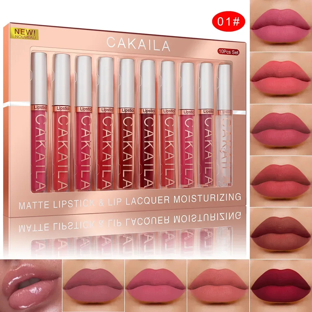 thumbnail image 1 of 10/6 PCS Lipstick Set Matte Nude Liquid Lip Stain Makeup for women Non stick Cup Lip Gloss Waterproof Long lasting Cosmetics, 1 of 5