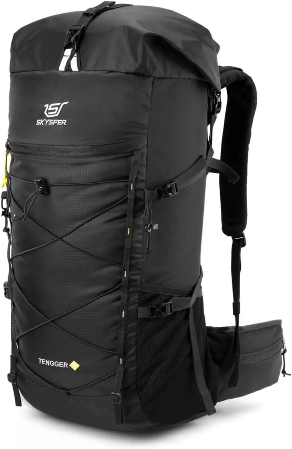 

SKYSPER Hiking Backpack - 50L Roll Top Backpacking Backpack Lightweight Comfortable Breathable Camping Travel Pack for Men Women