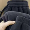 Double-Sided Fce Thiened Sweatpants Men's Loose Warm Outerwear Long Trousers Autumn Winter Fce Lined Elastic Waist