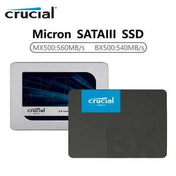 Crucial Internal Solid State Drive MX500 250GB 500GB 1tb 2tb 4tb BX500 480G 3D NAND SATA3.0 SSD HDD Hard Disk For Notebook PC 1