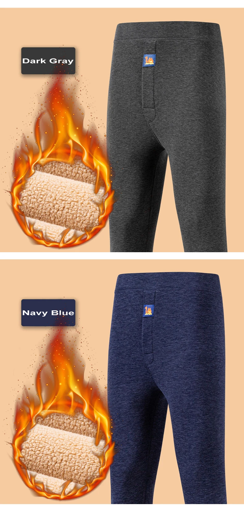 Thermal Underwear Men's Winter Clothes Fleece Keep Warm Pants Soft comfortable Underpants Sleepwear Breathable Thermo Leggings