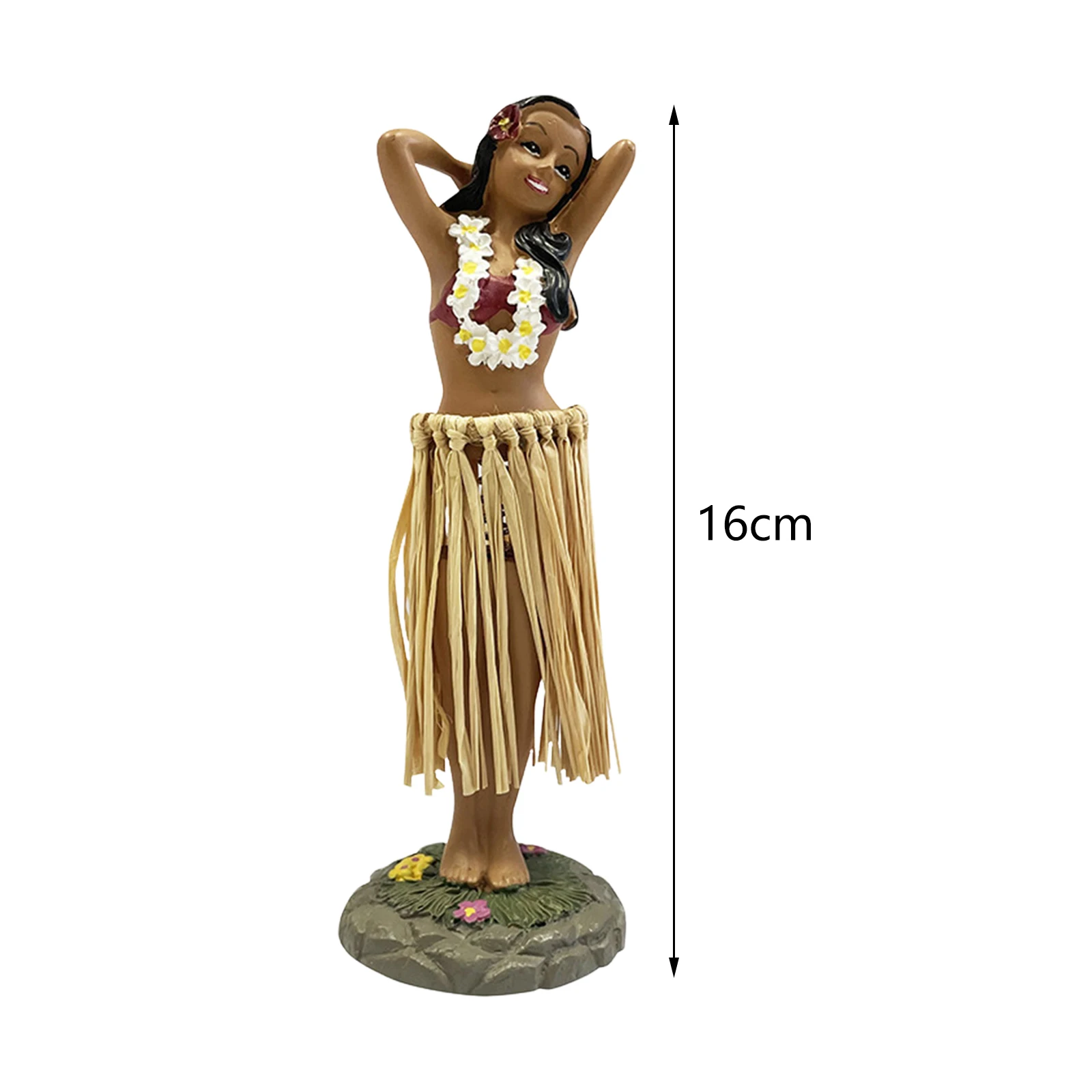 Hawaiian Dancing Girl Posing Dancer Car Interior Ornaments