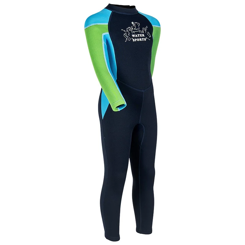 Youth Wetsuit 2.5MM Full Body Long Sleeve Cold Water Diving Surfing Snorkeling Suit for Boys